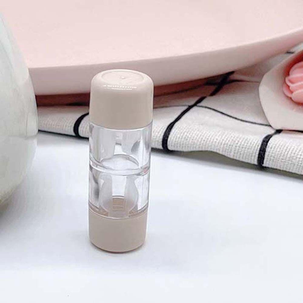 Solid Color Contact Lens Case Cylindrical Eye Care Lenses Box Portable Contact Lens Container