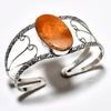 Fossil Coral Gemstone 925 Silver Plated Handmade Jewelry Cuff Bangle