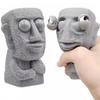 Каменный человек снимает стресс игрушка медленно отскакивает мягкая статуя Моаи сжимает глаза заинтересованное выражение расслабляет стресс детский подарок