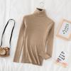 Women Fall Turtleneck Sweater Knitted Soft Pullovers Jumpers Basic Soft Sweaters Blouse