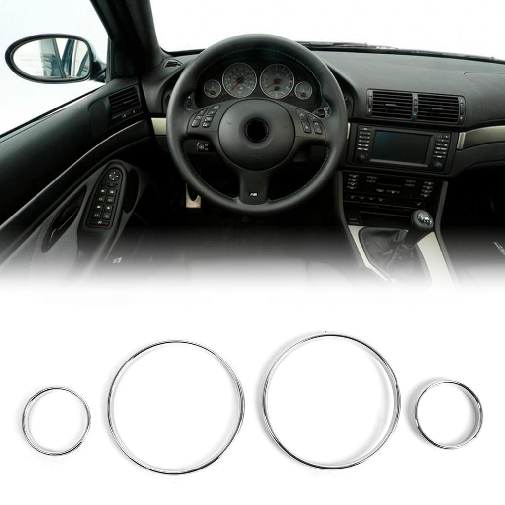 Speedometer Gauge Dial Rings Replacement for BMW E38 E39 E53