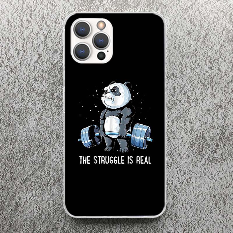Bodybuilding Gym Fitness Muscle Print Soft Case for iPhone 17 Air 16 16E 15 14 Plus 13 Mini 12 11 Pro Max Phone Shell SE 7 8 Pat