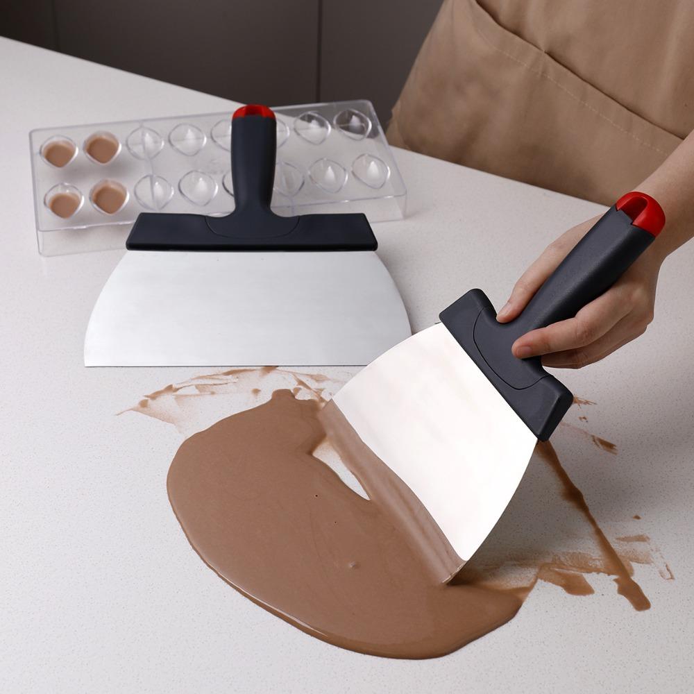 Stainless Steel Chocolate Shovel Large Size Chocolate Spatula Chocolate Tempering Scraper Candy