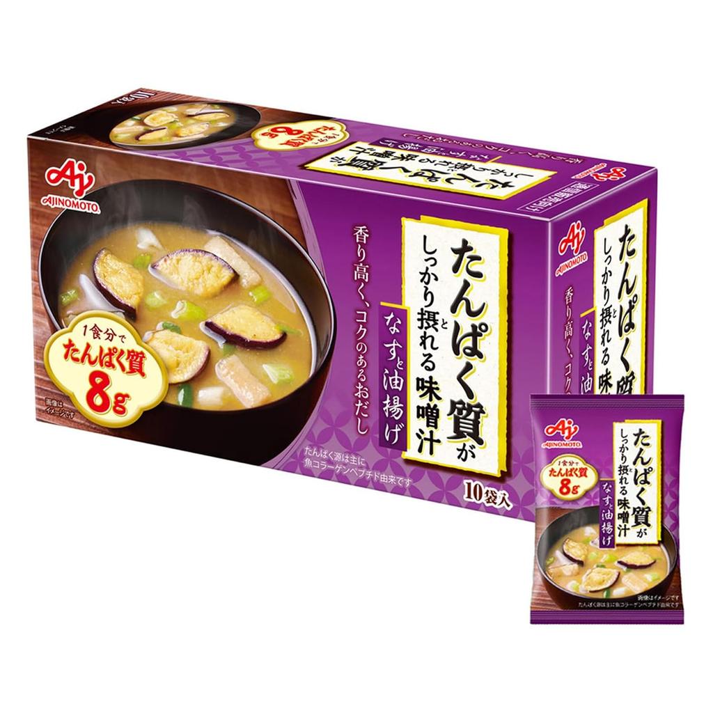 Ajinomoto Protein-rich Miso Soup Eggplant Fried Tofu 15.9g10 pieces