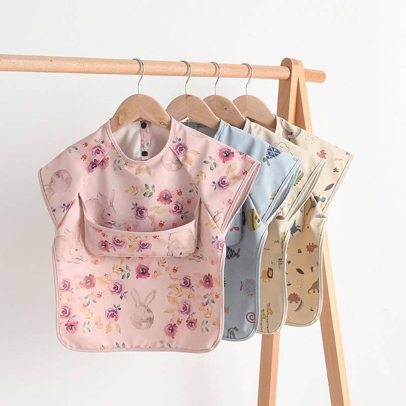 Korean-Style Reversible Sleeveless Baby Bib: Waterproof & Anti-Dirty for Feeding