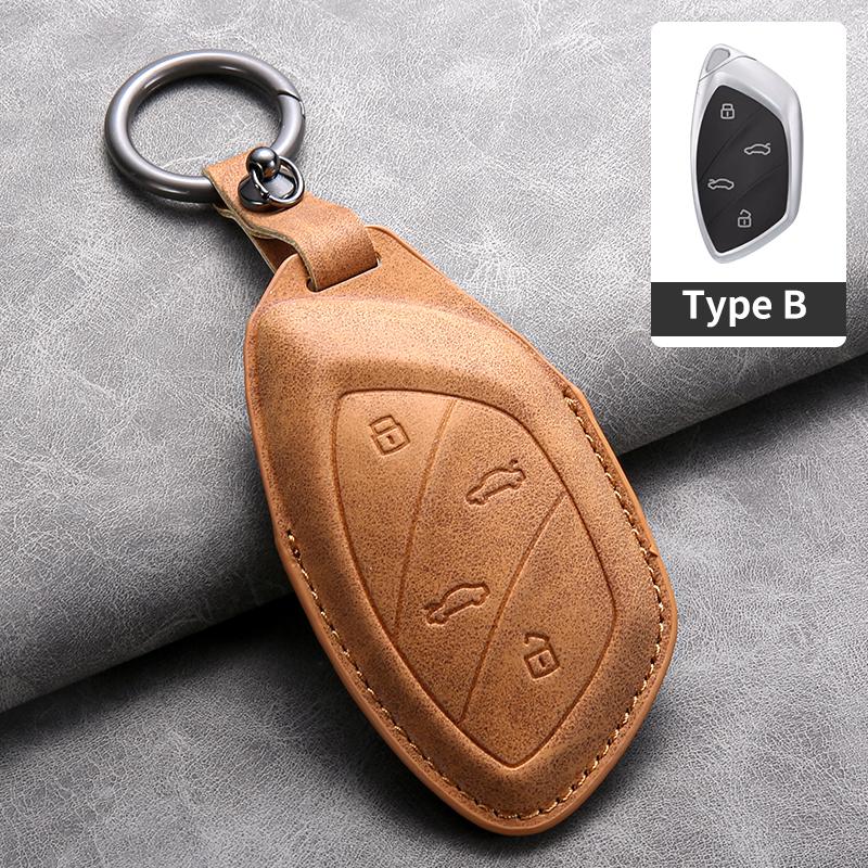 Sheepskin Leather Car Key Case Cover For MG6 EZS HS EHS MARVEL X MARVEL R Electric Roewe RX5 I6 I5 RX3 RX8 ERX5 MG ZS EV2025
