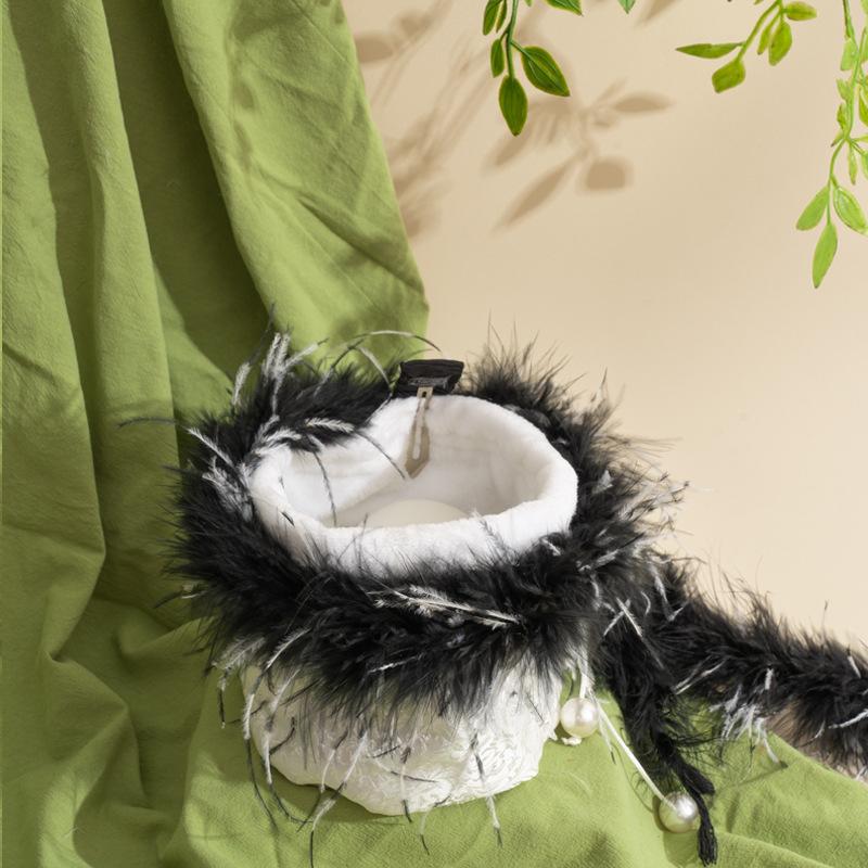Colored Feather Strips 8-10 Ostrich Hair Top Strips Dance Clothes Hairpin Diy Decorative Materials Clothing Transformation Accessories