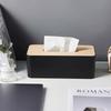 1Pc Luxurious Bamboo Rectangular Tissue Box Cover - Waterproof, Elegant Holder For Disposable Paper Facial Tissues