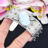 Republic Larimar Gemstone 925 Sterling Silver Cuff Bangle Adjustable KG-1873