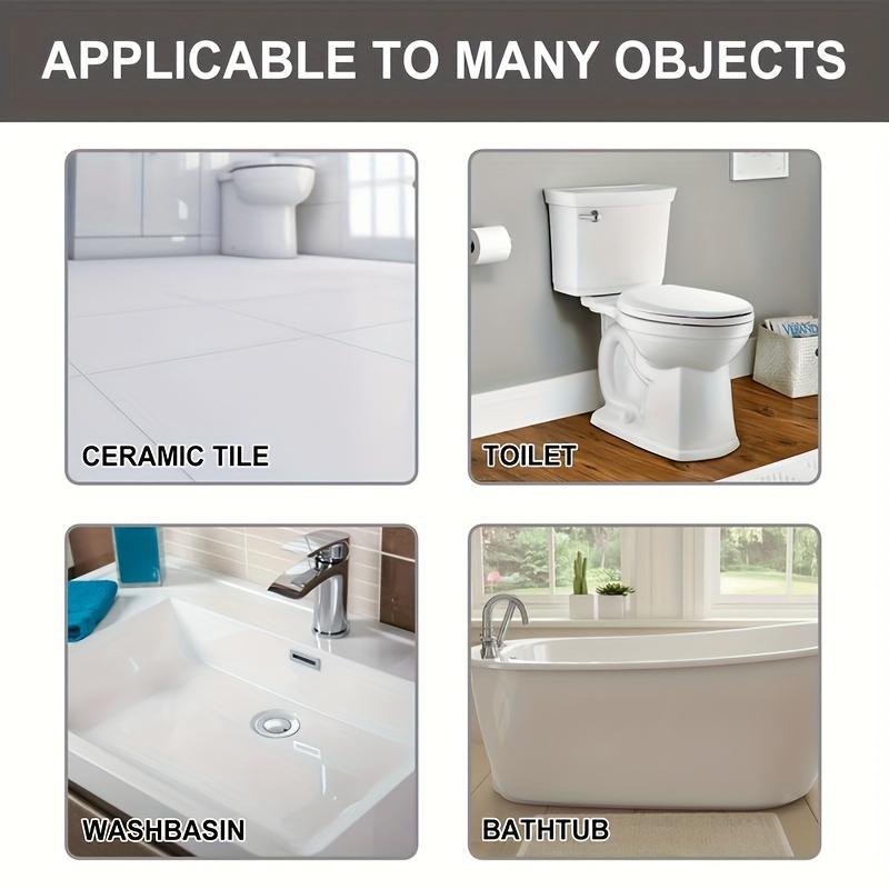 Белый водостойкий керамический клей для ремонта плитки, ванн и раковин - Устойчивый к плесени и эффективный для фарфоровых трещин, отверстий и царапин