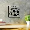 Soccer Metal Wall Decor Iron Hollowed Out Silhouette Hanging Living Room Bedroom Home Decor Crafts