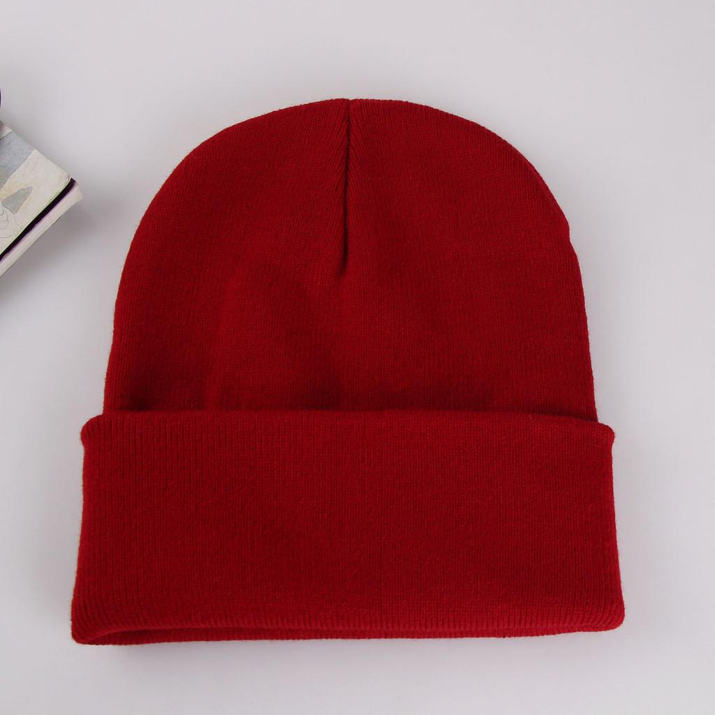 Knit Hat For Adults Winter Warmth Windproof Acrylic Cap For Casual Use