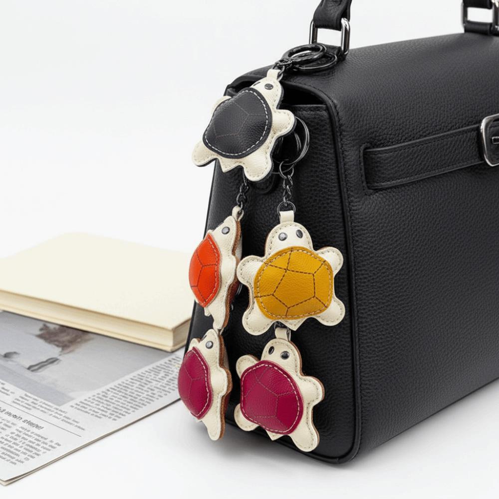 Animals Pu Leather Key Chain DIY Bag Pendant Multi-color Leather Turtle Pendant Car Accessory