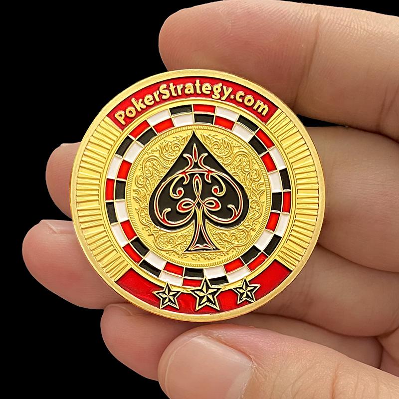 Spade Commemorative Medal Metal Lucky Emblem Creative Play Coin Collection Small Gifts Tourism Souvenir