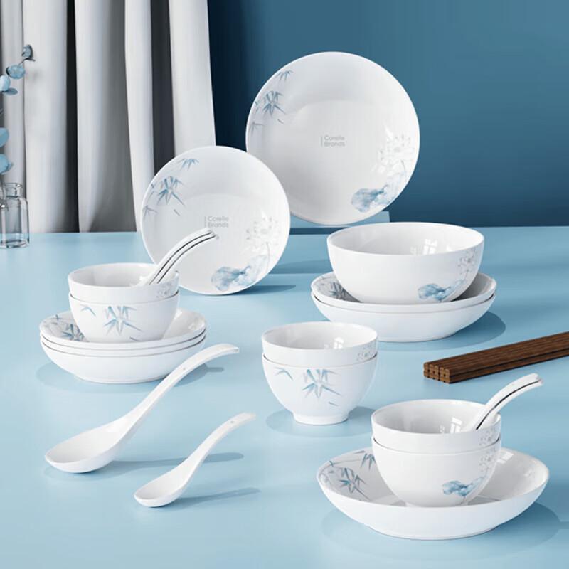 Набор столовой посуды Corelle Bamboo Dew & Lotus Wind, 18 предметов