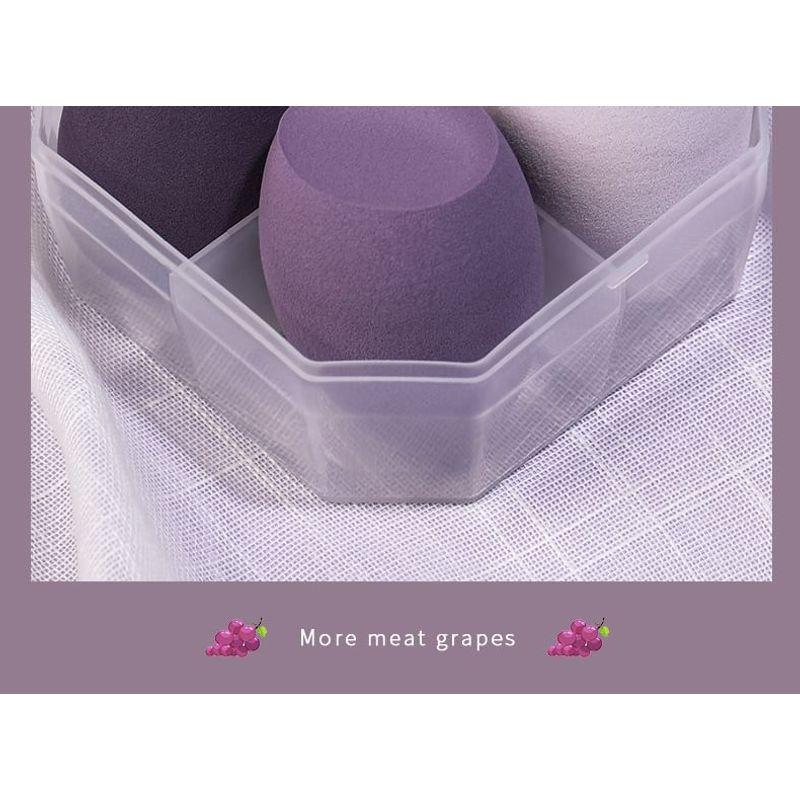 Чою - Набор из 4 штук: Бьюти-блендер Beauty Sponge с футляром (Различные дизайны)