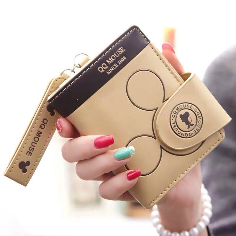 Korean Style 2025 PU Leather Cartoon Zipper Folding Wallet - Multifunctional Student Handbag & Coin Purse