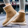 Искусственная замша утолщенные плюшевые зимние ботинки для женщин зимние большие размеры сохраняют тепло ботильоны женские нескользящие платформы хлопковая подкладка обувь