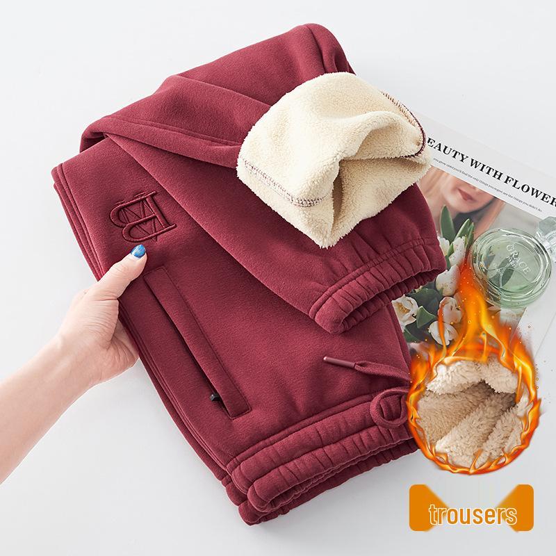 GAGN Рекомендует: Женские красные гаремные брюки на флисовой подкладке, больших и маленьких размеров, свободного облегающего кроя