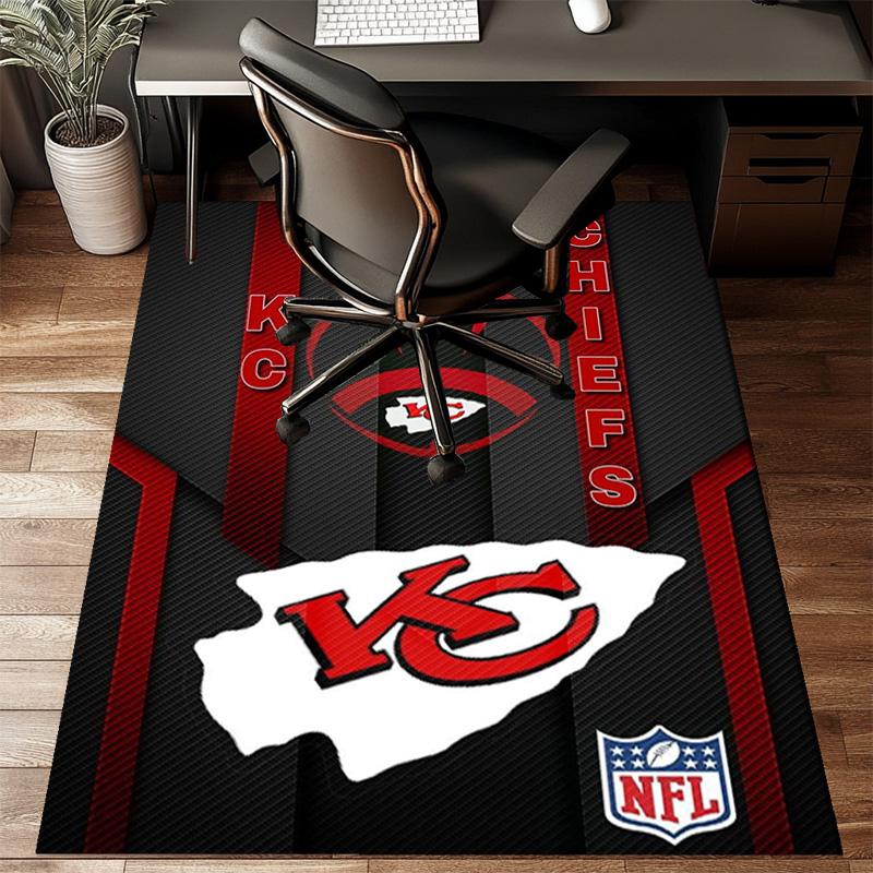 Kansas City Chiefs Football Rug Game Carpet, Floor Mat for Bedroom Living Room Entryway Rug, Home Decor Idea Gift for Christmas birthday