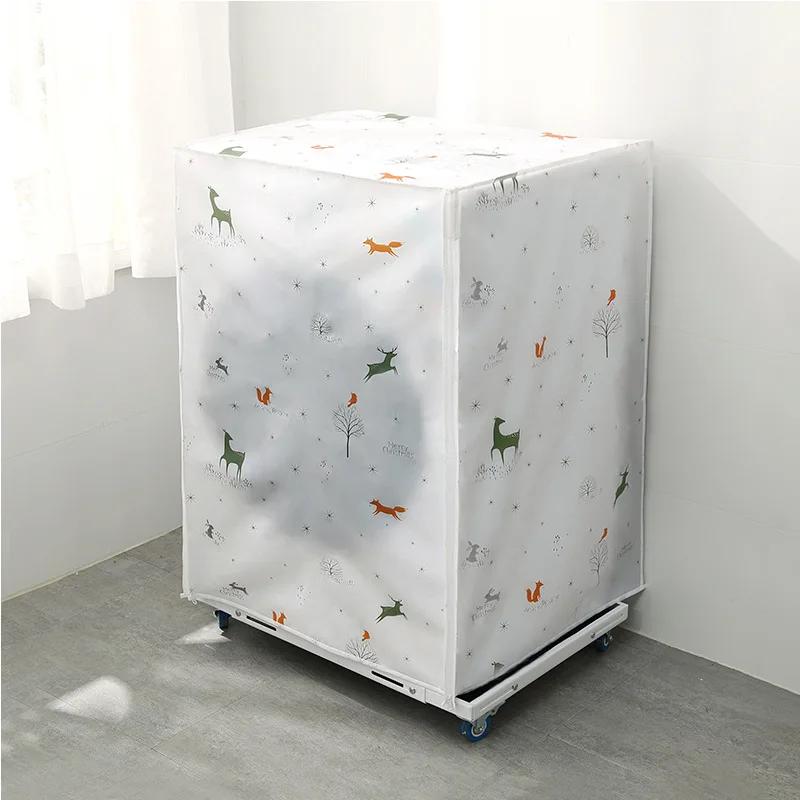 Front Loading Washing Machine Cover for Drum PEVA Sunscreen Dust Proof Cover Protective Automatic Washing Machine Household