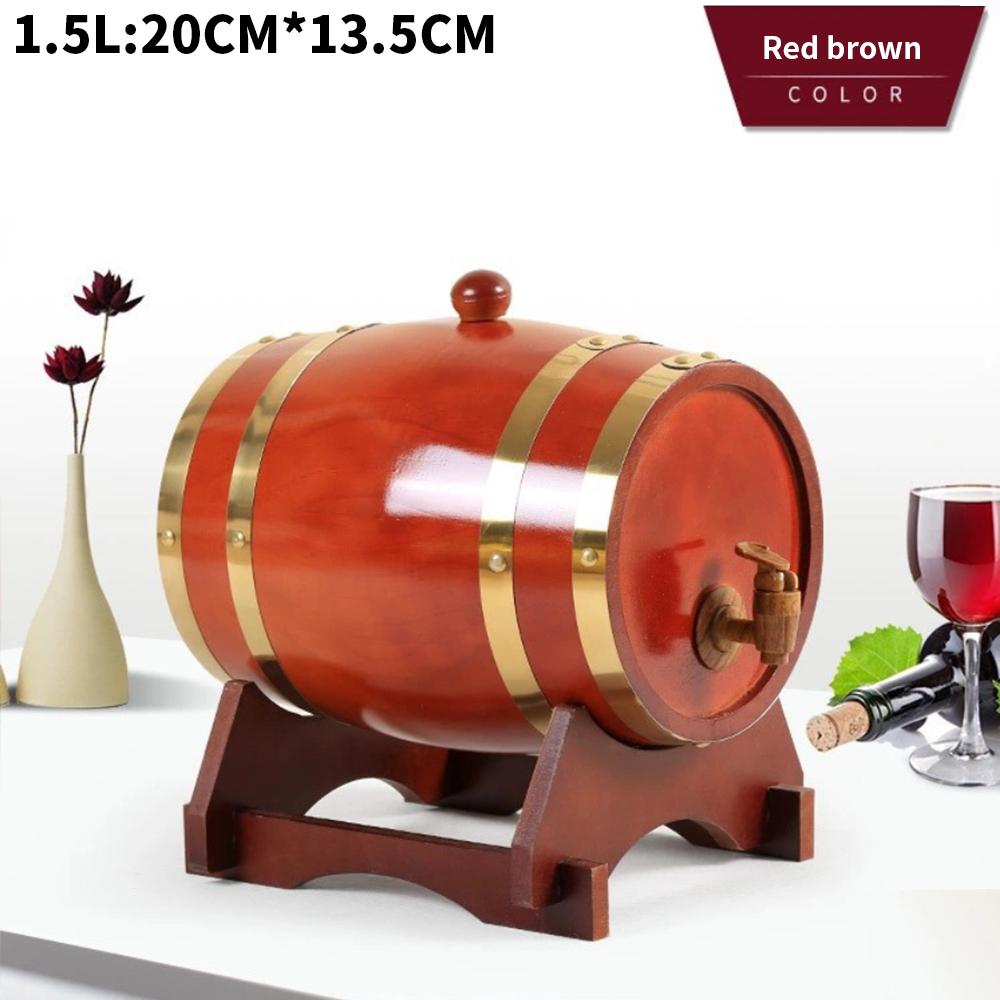Домашнее пивоваренное деревянное винное бочонок сосновое пивоваренное оборудование для красного вина пивной бочонок кран дозатор ромовый горшок виски вино своими руками 1,5/3 л барный инструмент