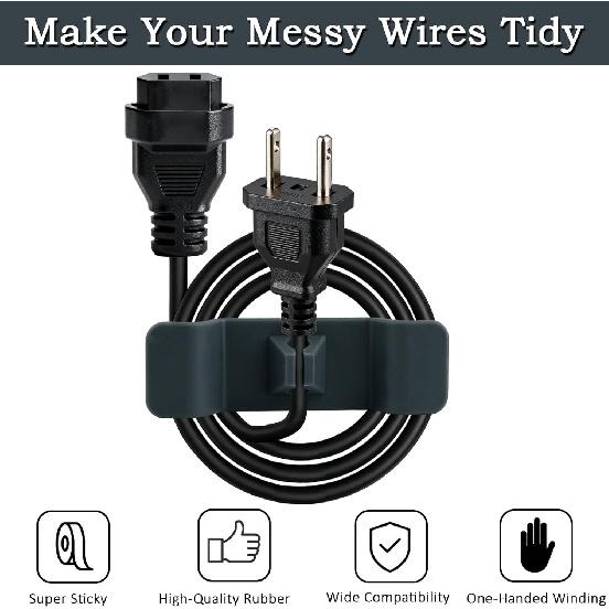 Органайзер для шнуров бытовой техники, набор из 8 шт., органайзер для шнуров кухонной техники, обертка для проводов, держатель шнура, фиксатор кабеля, наклеивающийся на миксеры, кофеварку, мультиварку