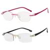 Readers Glasses Presbyopia Eyeglasses Rimless Reading Glasses Diamond Cutting Blue Light Blocking