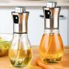 Hand Press Type BBQ Oil Spray Bottle Transparent Bottle Body Leakproof Glass Oil Sprayer 200ML Vinegar Bottle Cooking