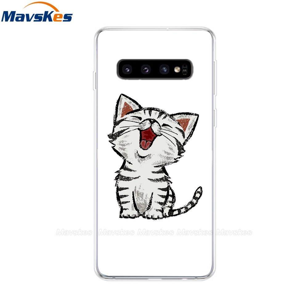 Новейший чехол из ТПУ с принтом для Samsung Galaxy S10 S10 + чехол для телефона Samsung S10 Plus S10e, задняя крышка, бампер Fundas Coque