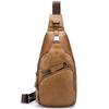 Men Sling Bag Water Resistant Anti Theft Leather Chest Pack Cross Body Bag Shoulder Backpack Casual
