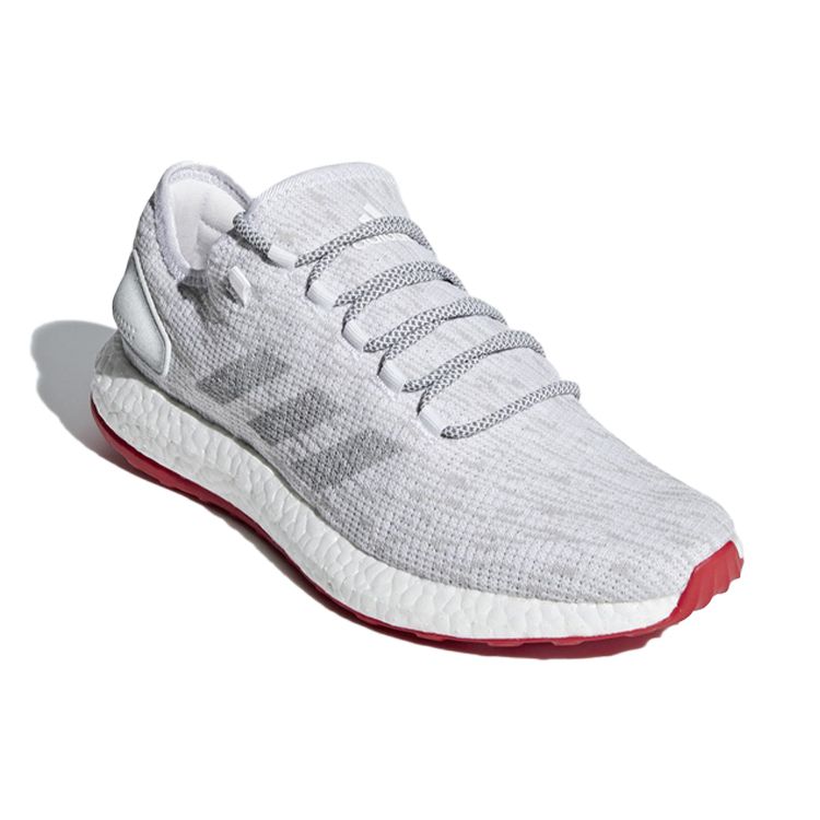 Adidas Pure Boost Ltd Lace-Up Fabric Lightweight Non-Slip Low-Top Running Shoes Unisex Running Shoes Gray White Red CM8333