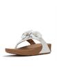 Женские сандалии Fitflop Lulu Flower на ремешке вокруг пальца, кожаные, цвет Urban White (Ft63K2T291)