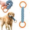 Bite-Resistant Double-Ring Dog Rope Toy Teeth Cleaning Chew Toy  Medium Large Dog Breeds