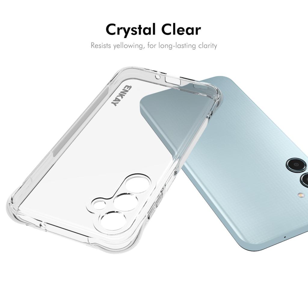 ENKAY HAT PRINCE For Samsung Galaxy M35 5G Clear Case TPU Phone Cover Corner Airbag Fall Protection