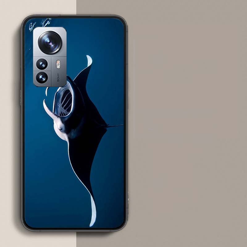 Fish Cool Manta Ray Phone Case For Redmi Note 13 Pro Plus 14 Pro+ 12S 12 11S 11T 11E 11 10S 10 9S 9 Xiaomi Capa TPU