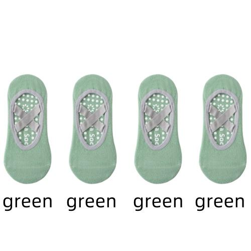 1/ 4Pair Professional Women Yoga Sock Silicone Anti-slip Ballet Pilates Socks Women Backless Breathable Bandage Yoga Sport Socks
