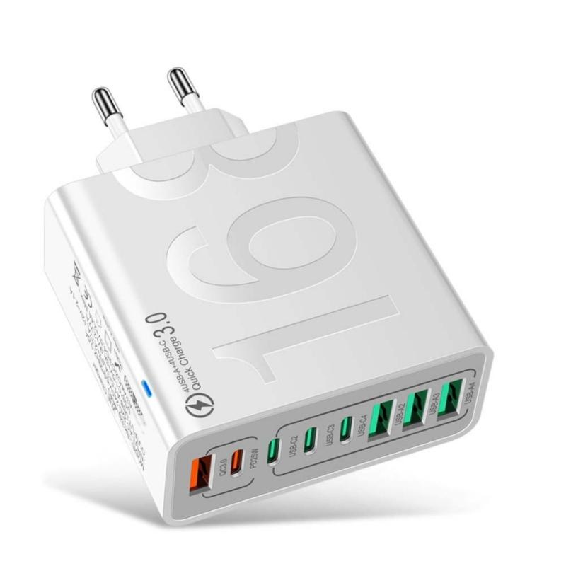 150 Вт Многопортовый USB-адаптер для зарядки Быстрая зарядка Настенный адаптер Type C USB Дорожный адаптер для зарядки для мобильного телефона