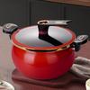 Nonstick Ceramic Coated Soup Pot with Lid 7L Fast Cooking Crock Pot Micro Pressure Cooker Versatile Cookware for Stovetop