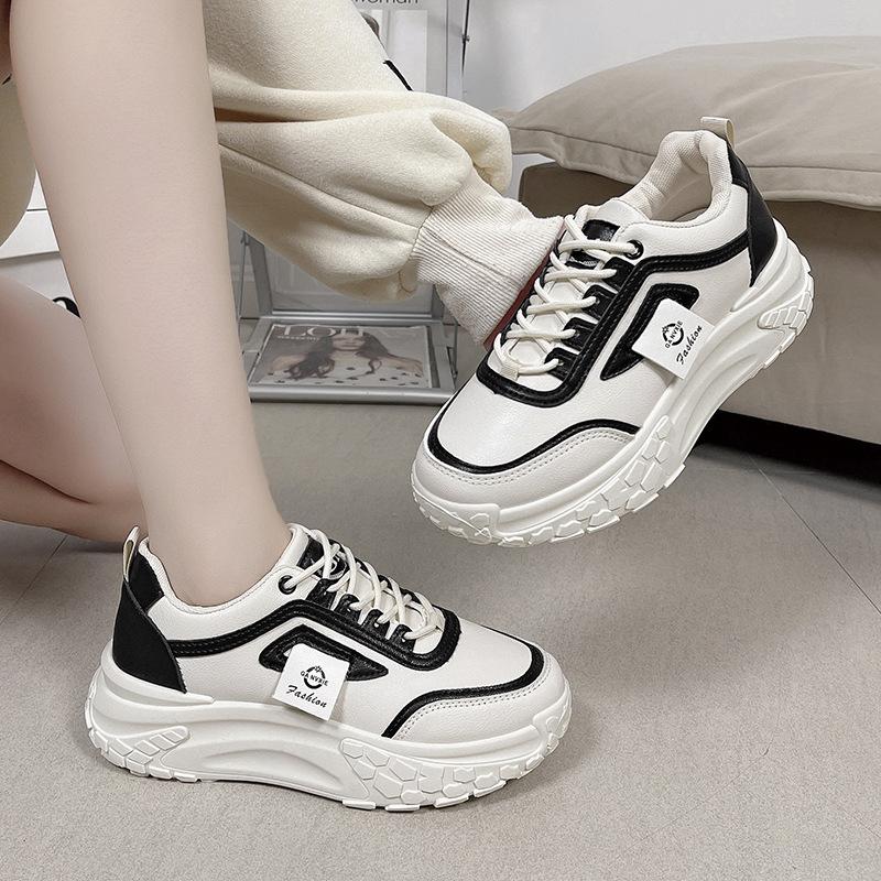 Инс корейская версия платформы папины кроссовки 2024 осень новые уличные студенческие кроссовки для бега увеличивающие рост повседневная обувь