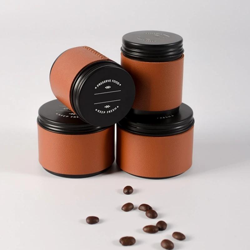 Мини-банка для хранения кофейных зерен, герметичная банка для кофейного порошка, переносная емкость для хранения кофейных зерен, контейнер для хранения чая на открытом воздухе