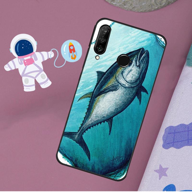 Тунец Bluefin Для Huawei Nova 12s 12i 11i 8i Y73 Y72 Y61 Y91 Y90 Y70 Y60 9 10 SE P30 P40 Lite P60 Pro Чехол