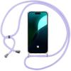 Case - BOOLING - for iPhone 16 - Shockproof - Transparent - Purple Lanyard