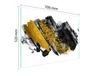 Glass protective plate for the stove 70x52 Piece