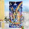 Rainbow Soccer Adventure Customize Your Name Beach Towel High Absorbency & Quick-Dry Suitable for Sports Travel Swimming Yoga Bathroom Beach And Pool