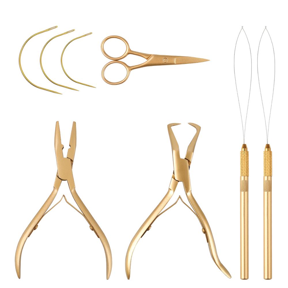 Набор щипцов для наращивания волос, плоскогубцы Microlink для наращивания, инструмент для наращивания волос, инструмент для вытягивания волос, крючок для укладки волос