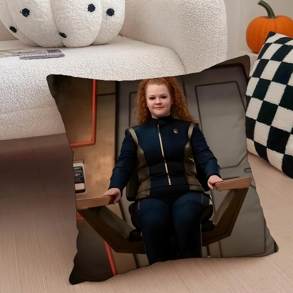 Star Trek Discovery SStar Sylvia Tilly Cushion Cover Throw Pillow Cover Hidden Button Durable Polyester Chair Cushion