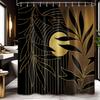 Черно-золотая бохо шторка для душа, шторки для ванной в стиле середины века, мужской набор штор для ванной, водонепроницаемая ткань