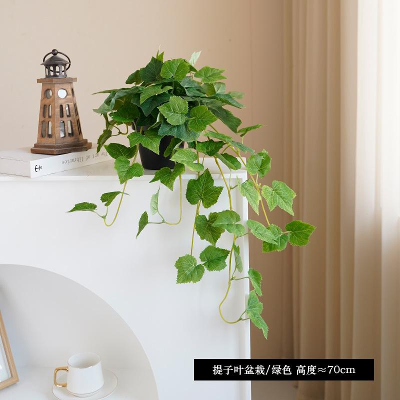 New Amazon hot-selling simulated green plants potted plants, European fresh home ornaments factory decorative green plants