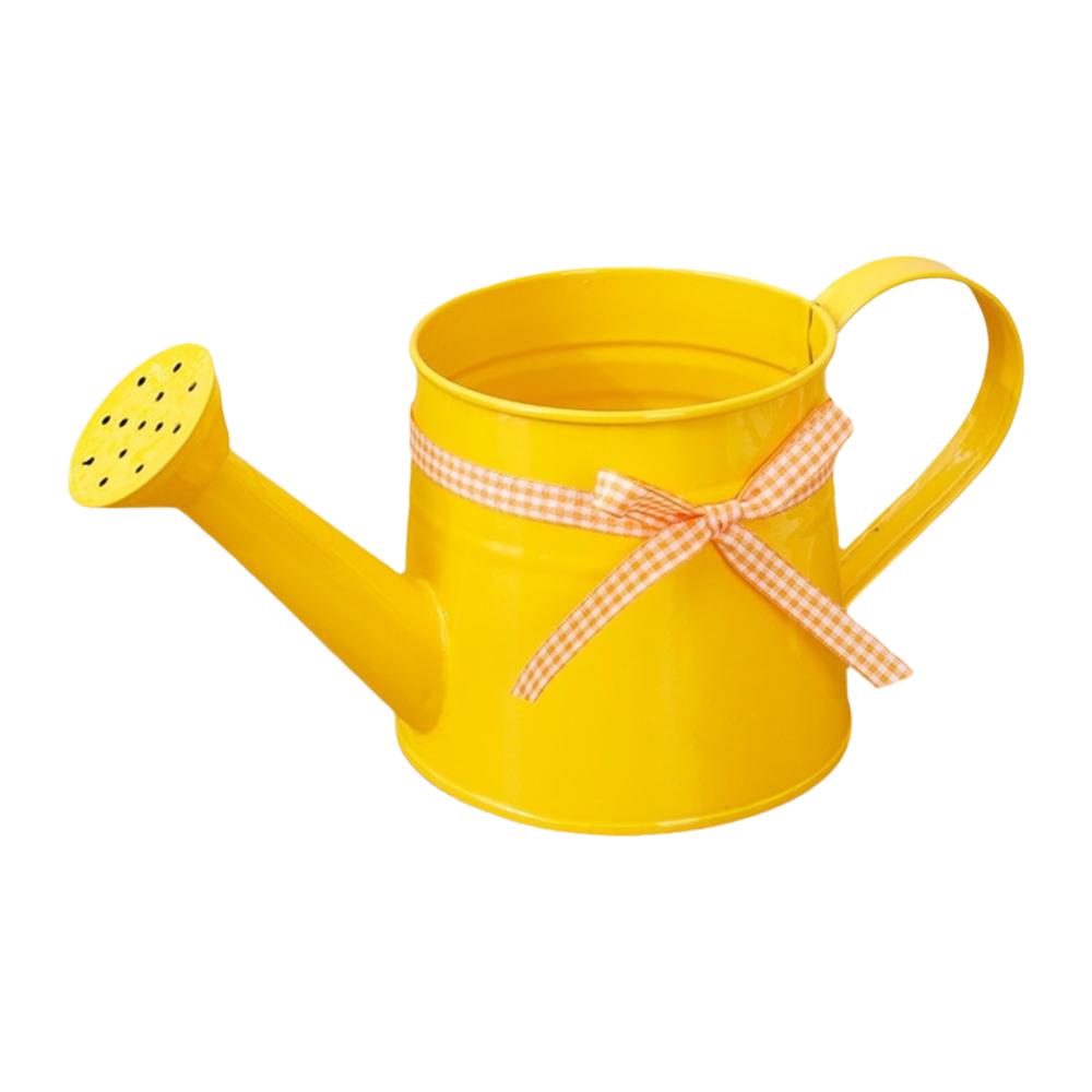 New Lightweight Plant Watering Can Sprinkler Head Rust Resistant Watering Pot Gingham Ribbon Garden Watering Can Indoor Plants